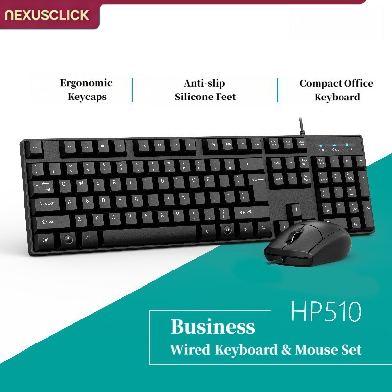 Pc Gaming All In One - NexusClick Wired Desktop Keyboard Mouse Set,