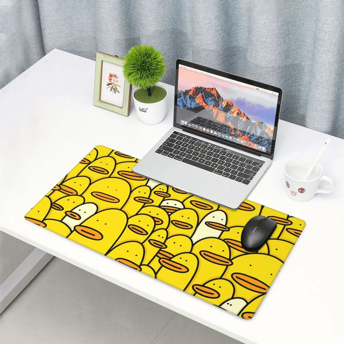 Pc Gaming Yellow - Large Mouse Pad Cartoon Yellow Rubber