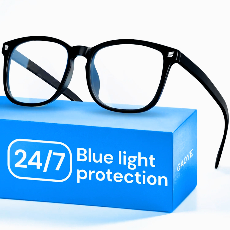 Gaming Glasses Blue Light - Black Blue Light Glasses for Computer