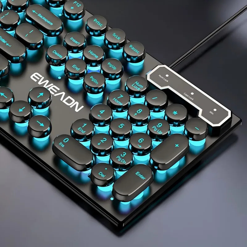 Pc Gaming Keyboard - Retro Punk Mechanical Feel Keyboard Mouse