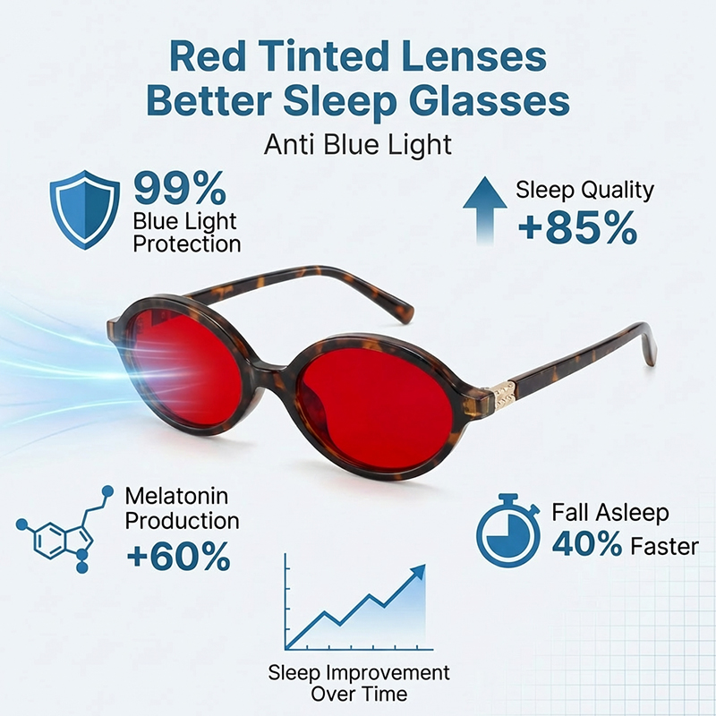 Gaming Glasses Blue Light - Anti Blue Light Red Lens Filter