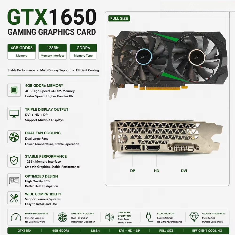 Pc Gaming Gtx 1650 - Graphics Card GTX 1650 4GB GDDR6