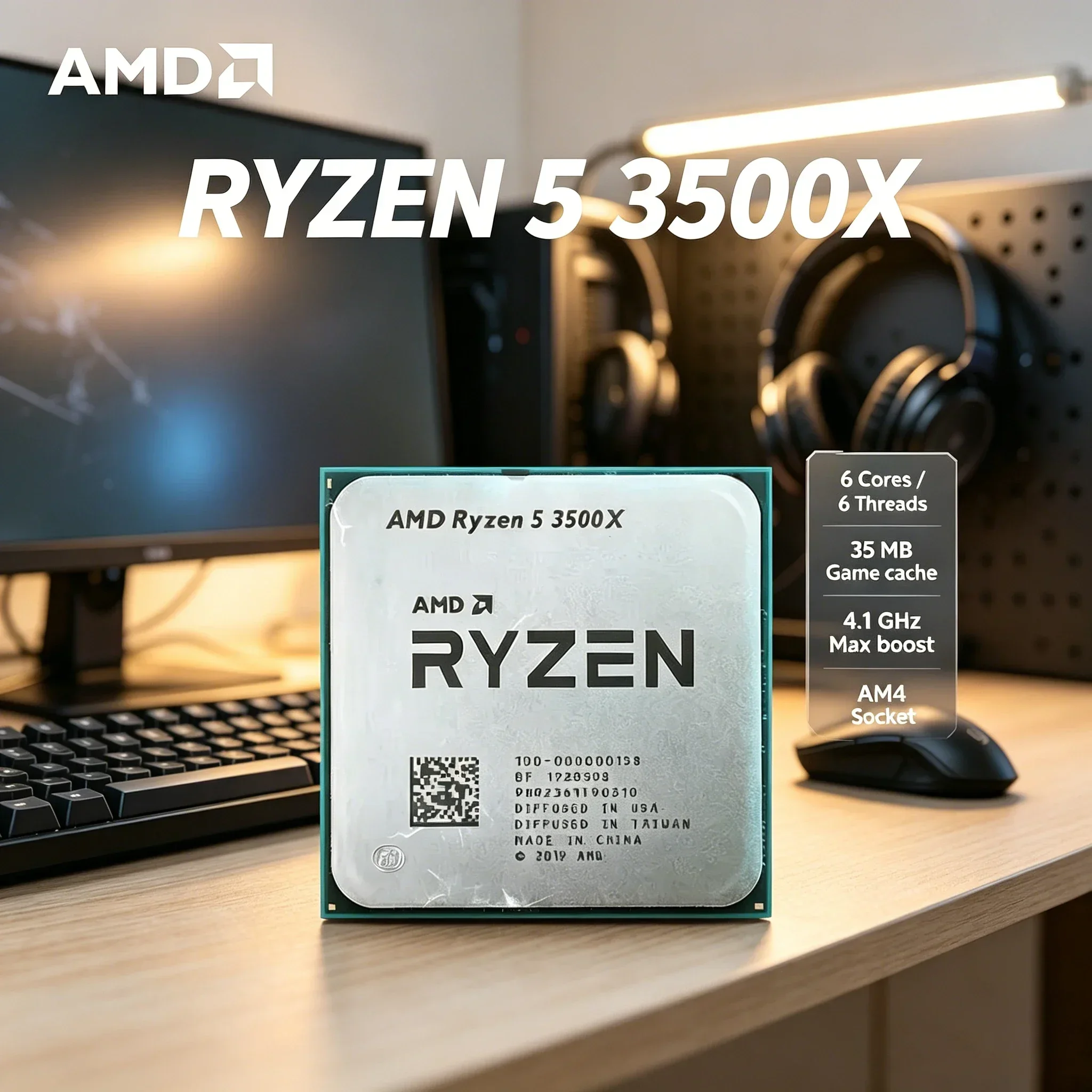 AMD Ryzen 5 3500X Desktop Gami - Pc Gaming Cafe recension och pris