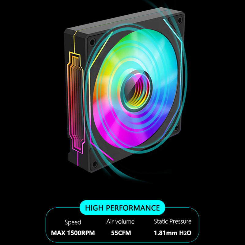 JUMPEAK MS120 120mm Case Fan 5 - Pc Gaming Liquid Cooling recension och pris