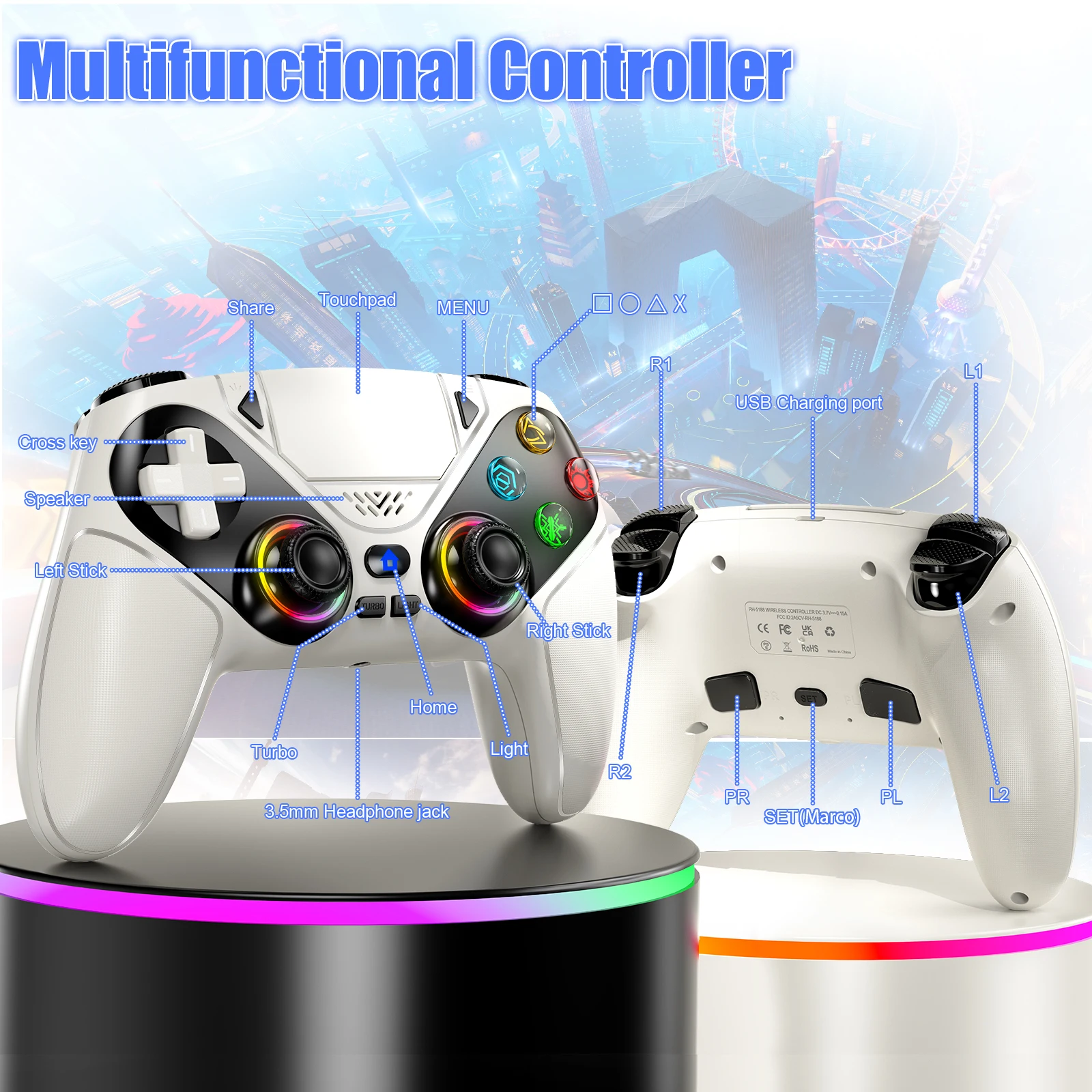 Wireless Controller Gamepad Fo - Pc Gaming Emulator recension och pris