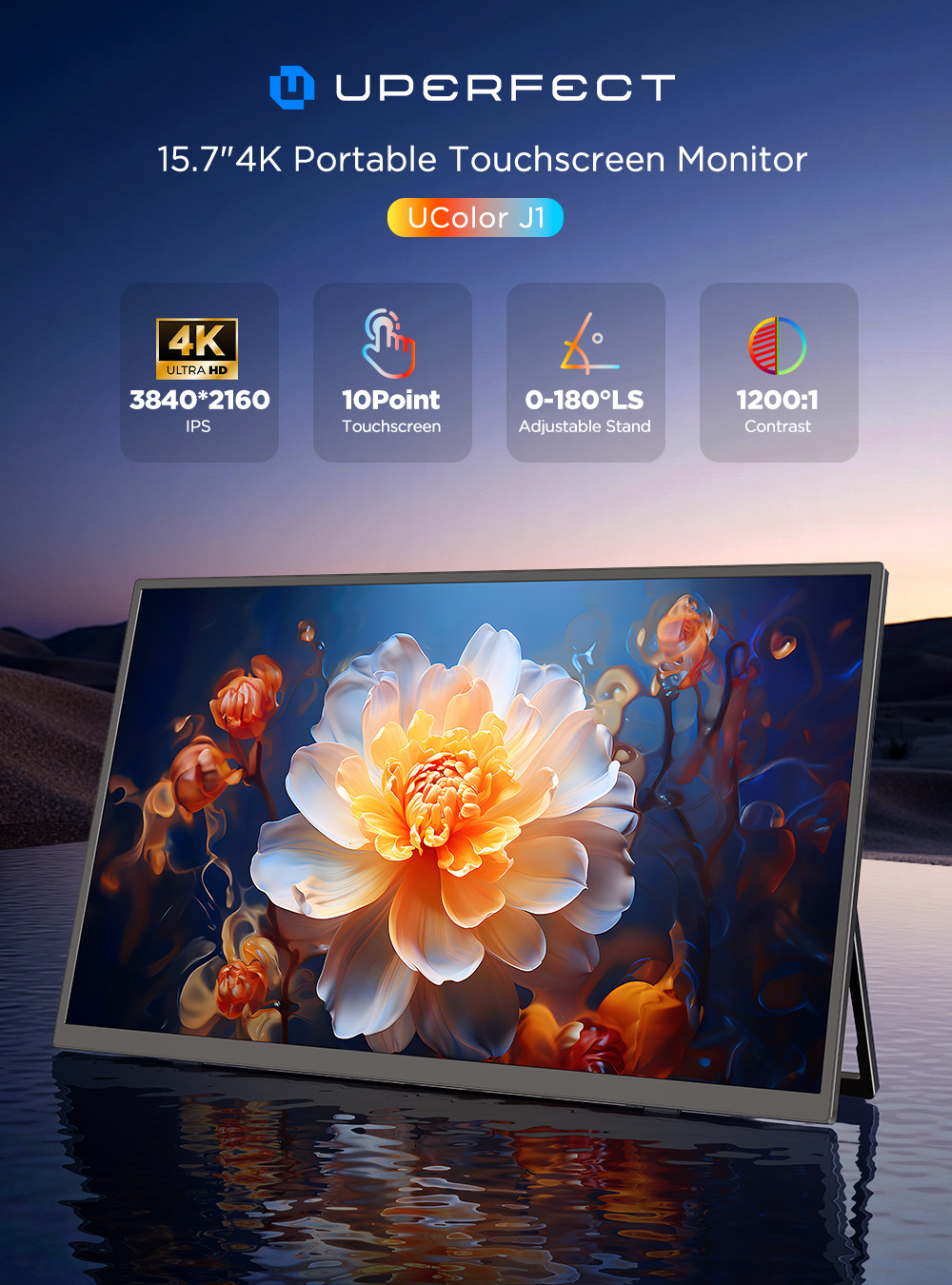 UPERFECT 4K UHD Portable Monit - Pc Gaming Ultrawide Monitor recension och pris