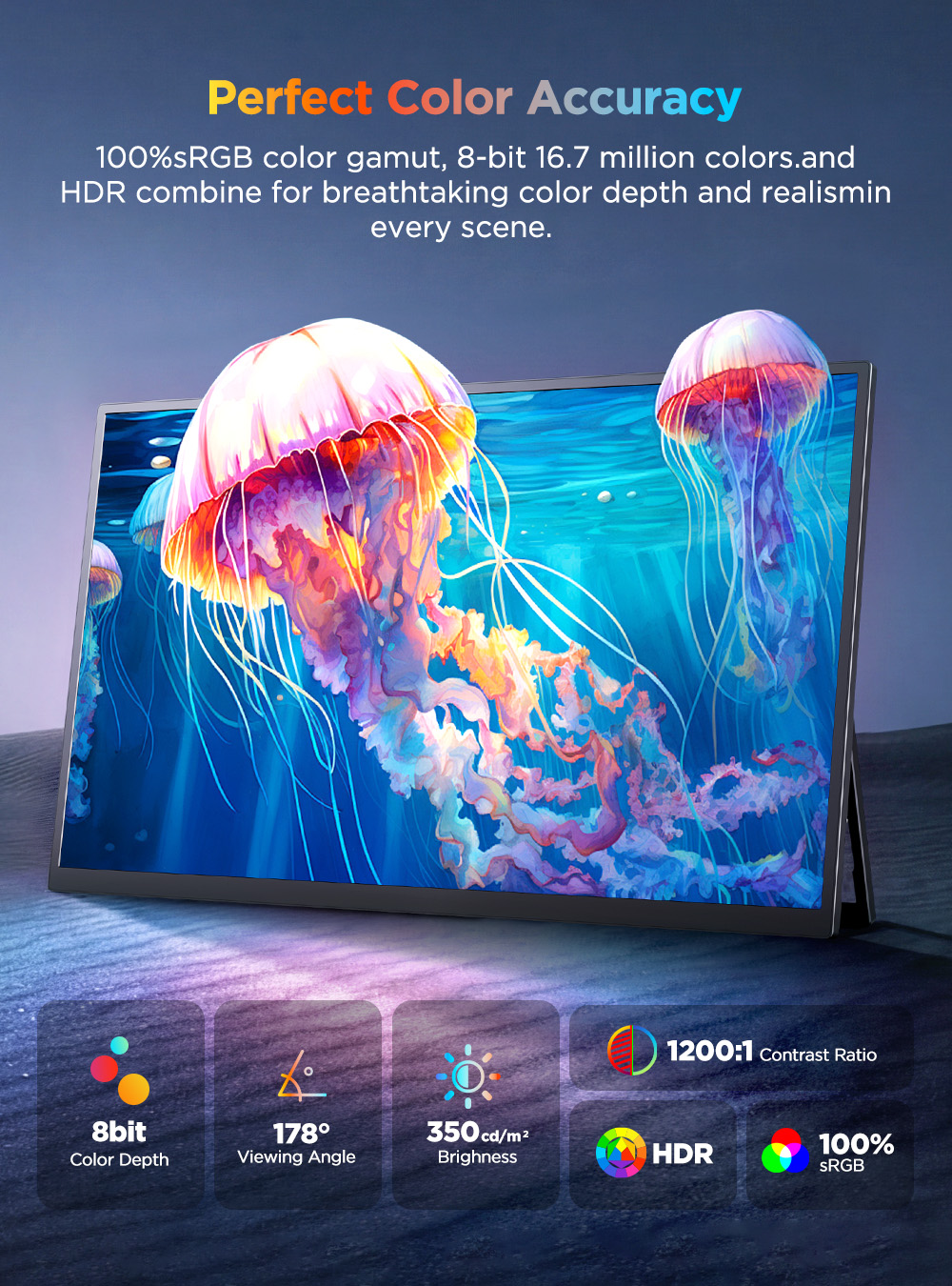 UPERFECT 4K UHD Portable Monit - Pc Gaming Ultrawide Monitor recension och pris
