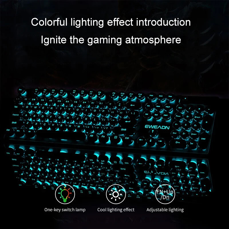 Retro Punk Mechanical Feel Key - Pc Gaming Keyboard recension och pris