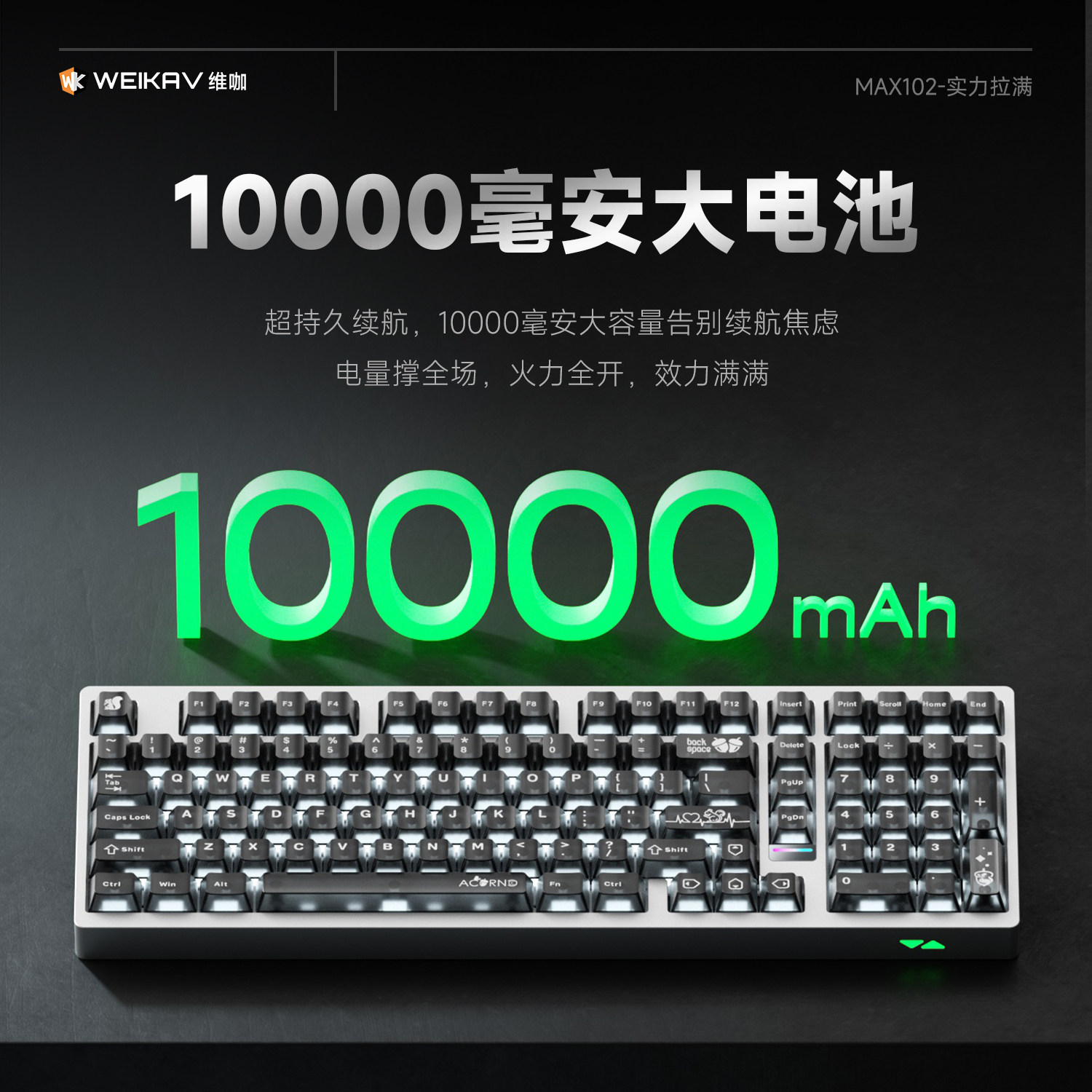 Weika Max102 Aluminum Case Wir - Pc Gaming Keyboard recension och pris
