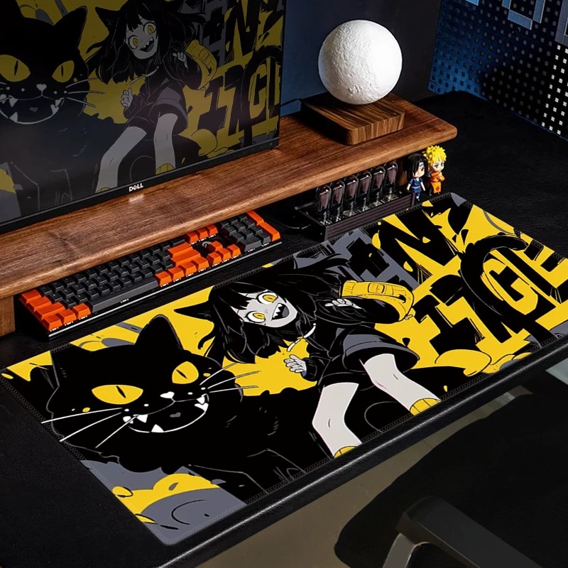 Anime Black Cat Gaming Mouse P - Pc Gaming Yellow recension och pris