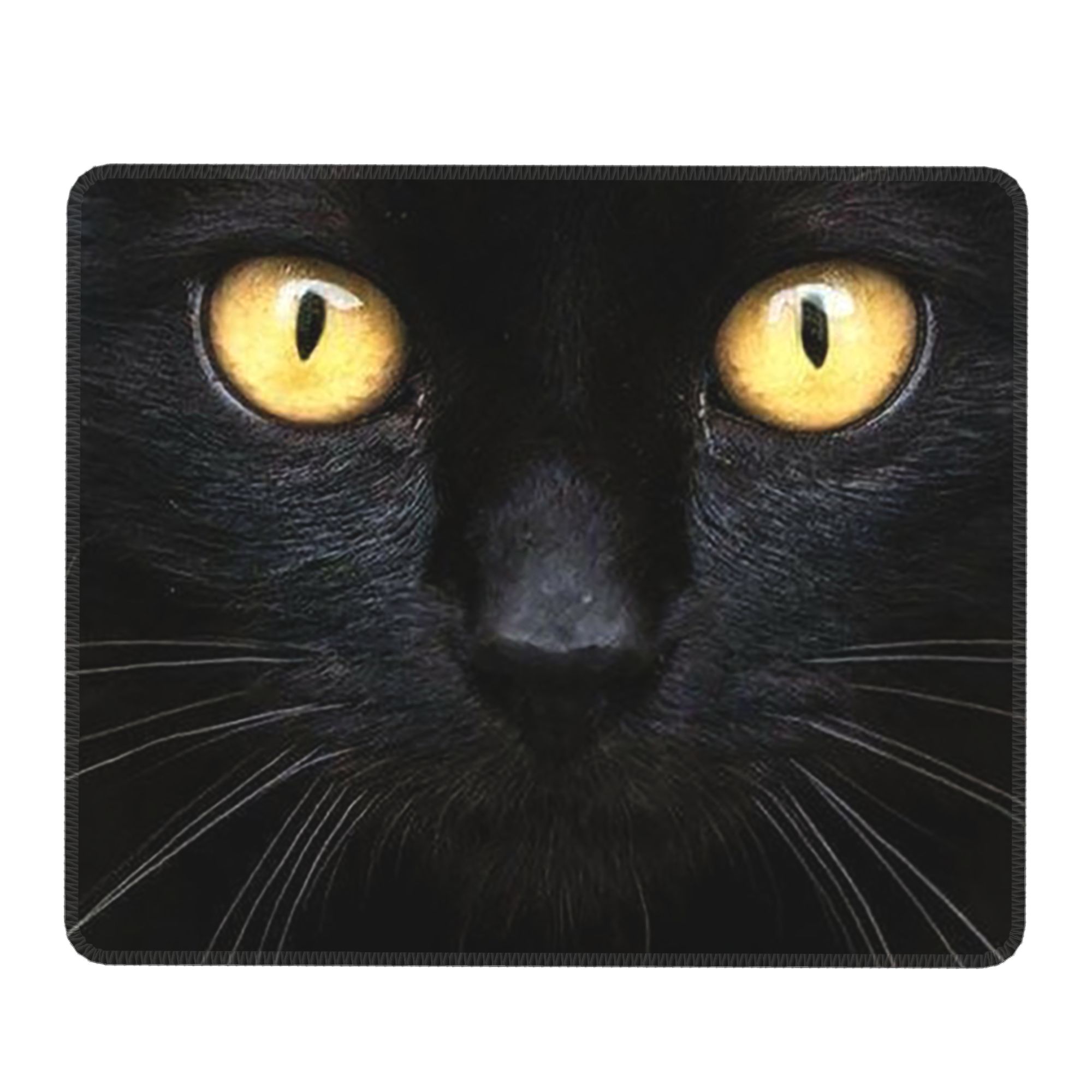 Black Cat Face And Yellow Eyes - Pc Gaming Yellow recension och pris