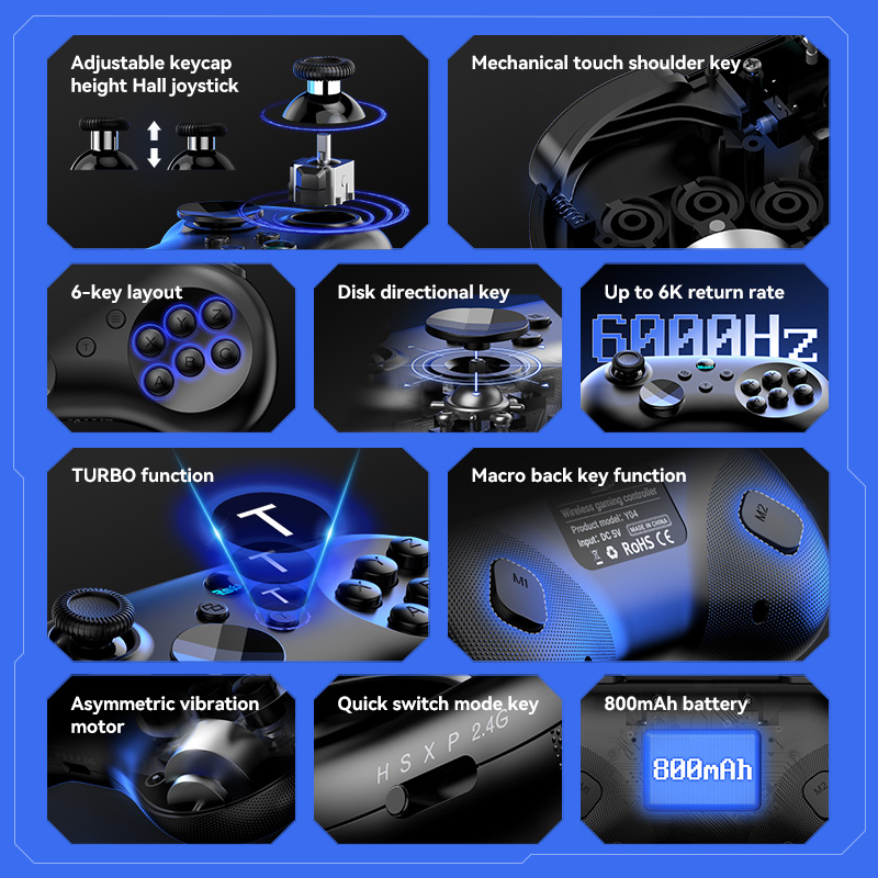 BSP-Y04 Wireless Hall Effect J - Pc Gaming Emulator recension och pris