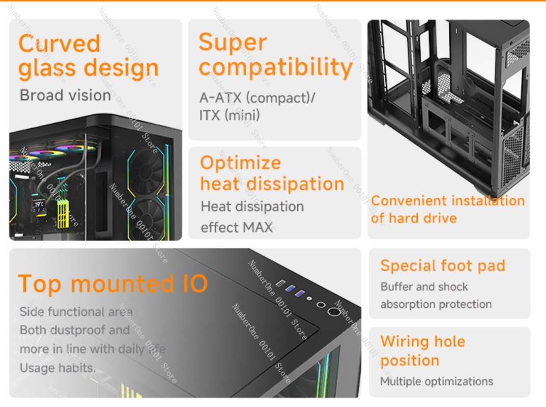 Curved Tempered Glass Gaming A - Pc Gaming Cafe recension och pris