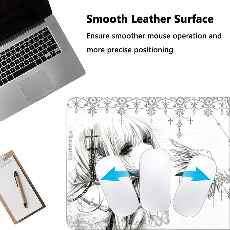Leather Mousepad Black White A - Pc Gaming Keyboard recension och pris
