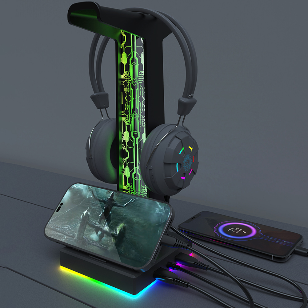 RGB Gaming Headphone Stand Dua - Pc Gaming Lounge recension och pris