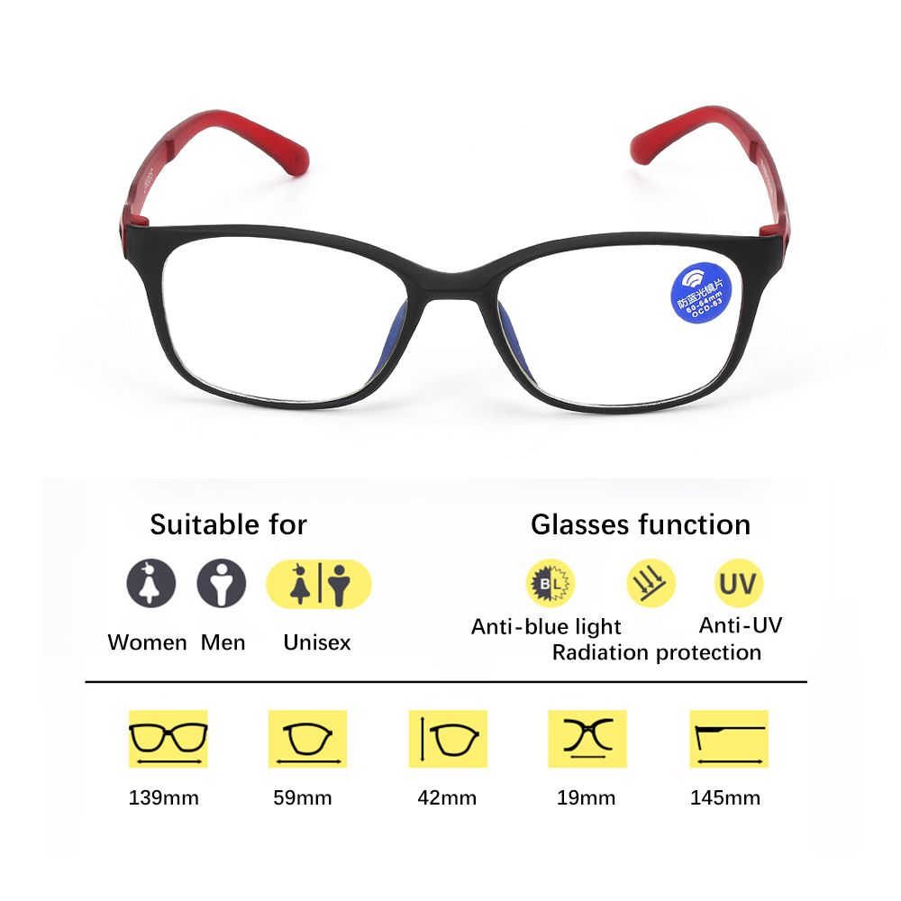 Unisex Flexible TR90 Computer  - Gaming Glasses Blue Light recension och pris