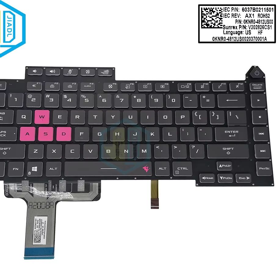 US English LA Latin RGB Backli - Pc Gaming Asus Rog recension och pris
